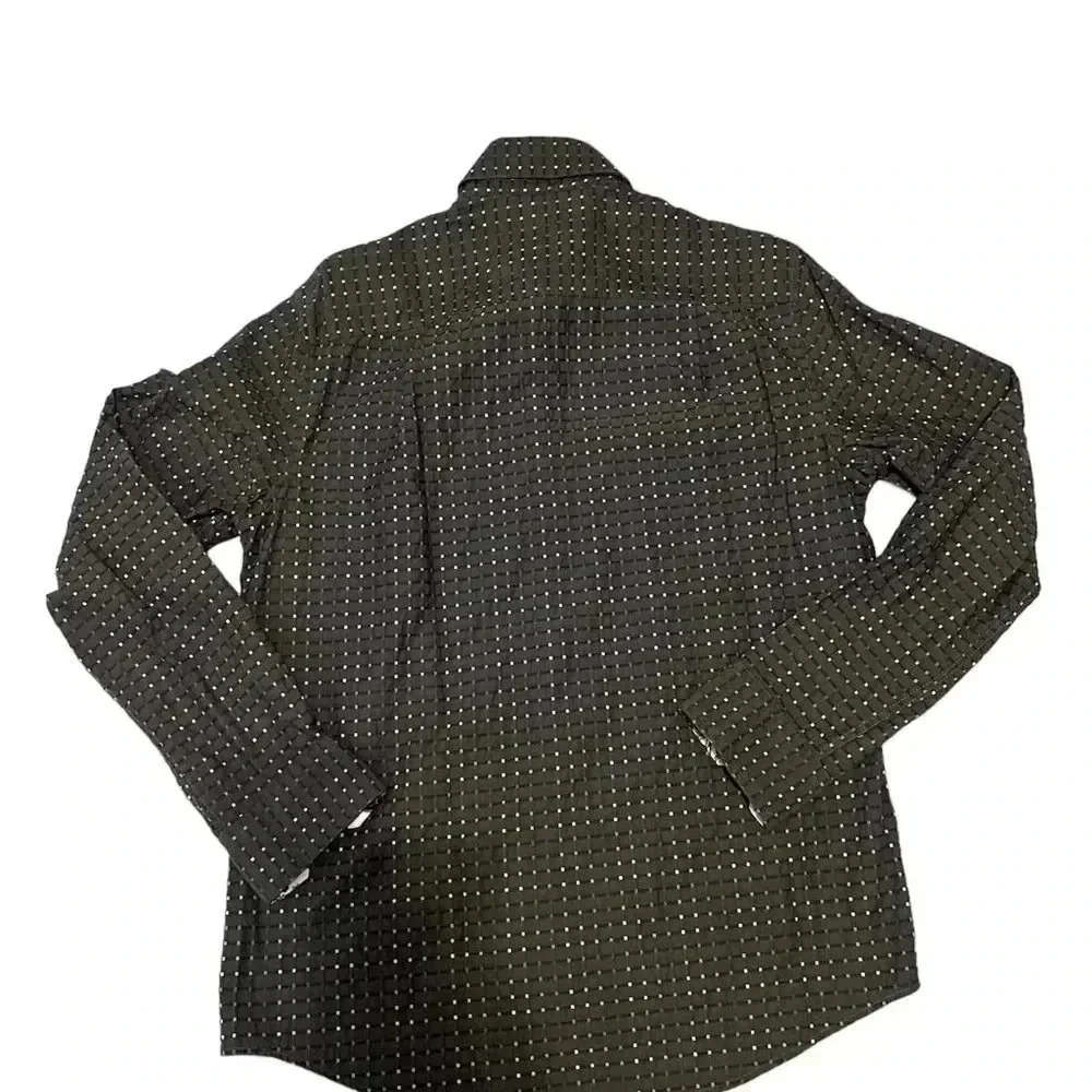 Tasso Elba, Mans shirt,played gray long sleeve casual Size S, 14- 14 1/2 - Picture 3 of 10